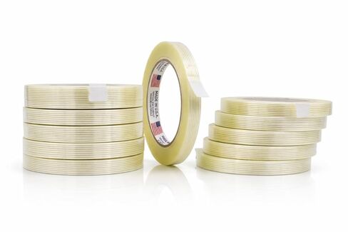 WOD UFST39 Fiberglass Reinforced Filament Strapping Tape, 1 inch x 60 yds. 4 Mil (Pack of 12) Filaments Run Lengthwise in Kuwait