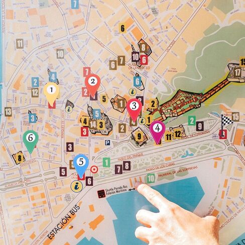 280 Pcs Map Stickers, Self-Adhesive Map Location Markers Stickers, Colorful Peel and Stick Indicator Labels Maps Pointer Markers for Marking Camping, Travel Destinations in Saudi Arabia
