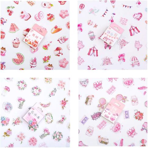400PCS Kawaii Scrapbook Sticker Set Drift Bottle Universe Planet Constellation Marine Life Food Drink Fruit Amusement Park DIY Stickers for Srapbooking Journal Album Planner Envelope Journaling in Saudi Arabia