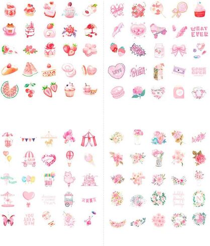 400PCS Kawaii Scrapbook Sticker Set Drift Bottle Universe Planet Constellation Marine Life Food Drink Fruit Amusement Park DIY Stickers for Srapbooking Journal Album Planner Envelope Journaling in Saudi Arabia