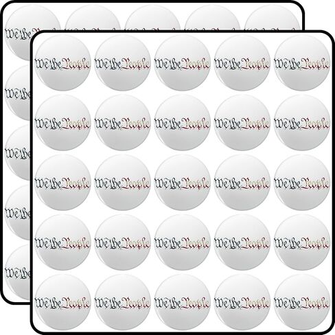 Retro Distressed We The People American Flag 50 Pack Scrapbook Sticker - 1 Inch Small Decals for Planners, Journals, Laptops & Envelope Seals in Saudi Arabia