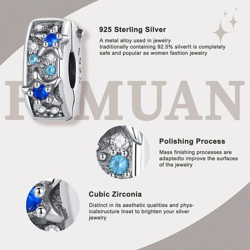 مجوهرات 2 قطعة مقاطع على السحر 925 الفضة الاسترليني الحب القلب أمي نجم البحر القمر سدادات الفواصل للنساء تناسب الأساور عيد الأم عيد الميلاد هدايا عيد الميلاد للأمهات الأصدقاء in Kuwait