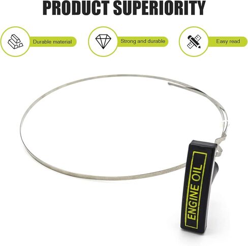 F81Z-6750-DA Engine Oil Level Dipstick Indicator, Stainless Steel Engine Oil Dipstick, Ford Dip Stick Replace, Compatible with 1999-2003 Ford F250 350 450 550 Excursion 7.3L D-iesel (Black) in Saudi Arabia