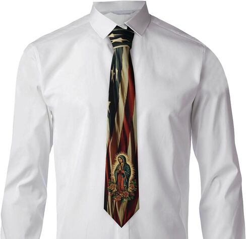 Our Lady of Guadalupe Mother Of God Vertical Holly Mary Blessed Virgin Mary Classic Men's Novelty Necktie Funny Twist Timeless Style91 in Saudi Arabia