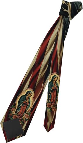 Our Lady of Guadalupe Mother Of God Vertical Holly Mary Blessed Virgin Mary Classic Men's Novelty Necktie Funny Twist Timeless Style91 in Saudi Arabia