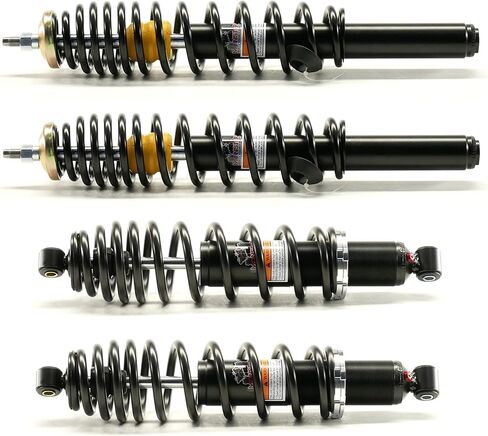 Monster Performance Full Shock Set for Polaris 7044149 7044139 Front & Rear Ranger 400 500 570 800 Monotube Responsive Handling Quality Tested Gas-charged Anti-foam Anti-shear Adjustable in Saudi Arabia