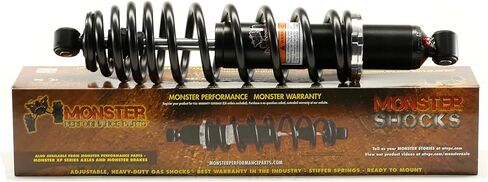 Monster Performance Full Shock Set for Polaris 7044149 7044139 Front & Rear Ranger 400 500 570 800 Monotube Responsive Handling Quality Tested Gas-charged Anti-foam Anti-shear Adjustable in Saudi Arabia