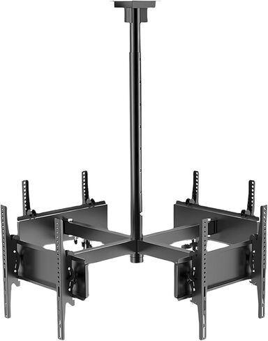 Ceiling TV Mount, Double Pole Hanging TV Bracket Fits 55-86 Inch LED Flat Panel Display, TV Pole Mount Holds Up to 176lbs/80kg in Saudi Arabia