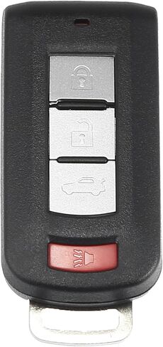 X AUTOHAUX OUC644M-KEY-N Car Key Fob Shell 4 Button Remote Control Key Case Shell Keyless Entry Housing Replacement for Mitsubishi Outlander Lancer 2008-2018 in Saudi Arabia