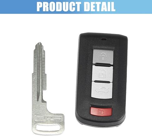 X AUTOHAUX OUC644M-KEY-N Car Key Fob Shell 4 Button Remote Control Key Case Shell Keyless Entry Housing Replacement for Mitsubishi Outlander Lancer 2008-2018 in Saudi Arabia