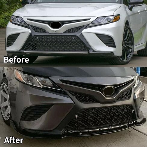 ZXMOTO Front Bumper Lip Spoiler Splitter Body Kit ABS Fit for Tyota Camry 2021 2022 2023 SE XSE(Sport Model) 3PCS Gloss Black in Saudi Arabia