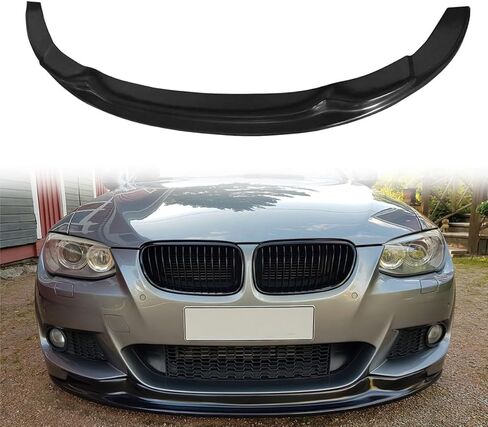 Front Bumper Lip Compatible with 2010-2013 BMW LCI Facelifted E92 E93 3 Series 2-Door Coupe/Convertible with M Sport Bumper, Unpainted Black AK Style PU Lower Chin Spoiler Protector, 1 PC in Saudi Arabia
