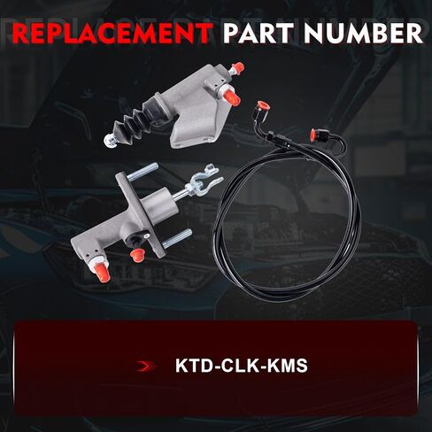 Clutch Master and Slave Cylinder Line Kit Compatible with Honda Civic Si 2002-2015, Acura RSX 2002-2006, Acura TSX CL 04-08, Only Replaces KTD-CLK-KMS in Kuwait