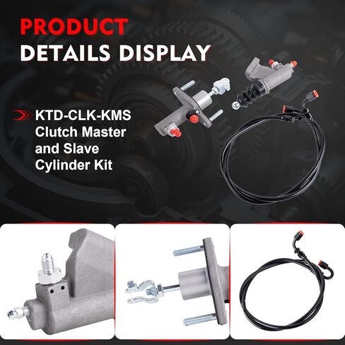 Clutch Master and Slave Cylinder Line Kit Compatible with Honda Civic Si 2002-2015, Acura RSX 2002-2006, Acura TSX CL 04-08, Only Replaces KTD-CLK-KMS in Kuwait