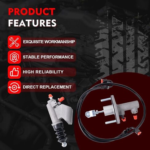 Clutch Master and Slave Cylinder Line Kit Compatible with Honda Civic Si 2002-2015, Acura RSX 2002-2006, Acura TSX CL 04-08, Only Replaces KTD-CLK-KMS in Kuwait