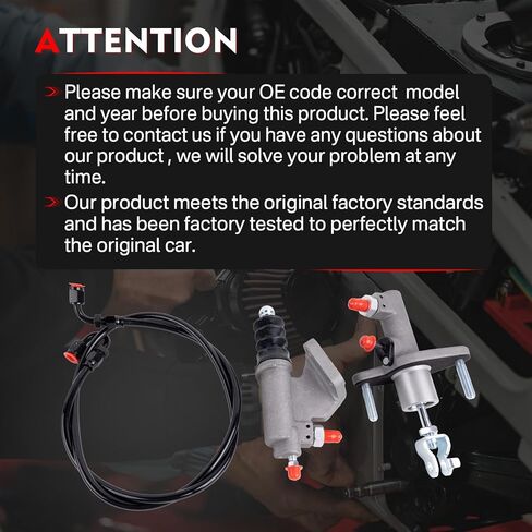 Clutch Master and Slave Cylinder Line Kit Compatible with Honda Civic Si 2002-2015, Acura RSX 2002-2006, Acura TSX CL 04-08, Only Replaces KTD-CLK-KMS in Kuwait