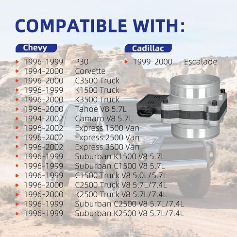AF10044 Mass Air Flow Sensor Meter MAF Compatible with Chevrolet C1500 K1500 Truck 1996-99, Express Suburban C2500 K2500 1996-00, GMC Savana Yukon, Cadillac Escalade Replace OE 25008219 in Kuwait