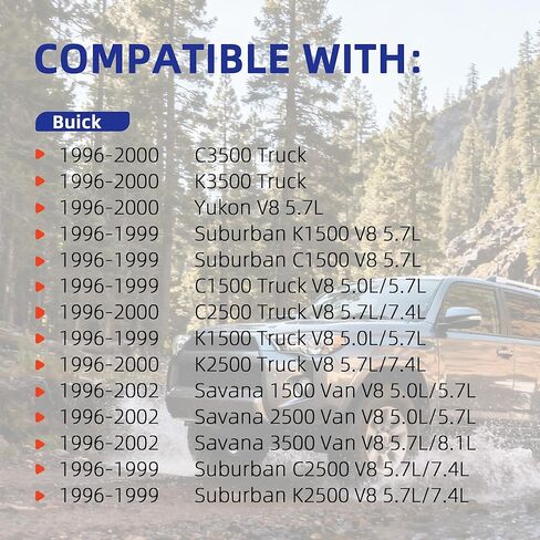 AF10044 Mass Air Flow Sensor Meter MAF Compatible with Chevrolet C1500 K1500 Truck 1996-99, Express Suburban C2500 K2500 1996-00, GMC Savana Yukon, Cadillac Escalade Replace OE 25008219 in Kuwait