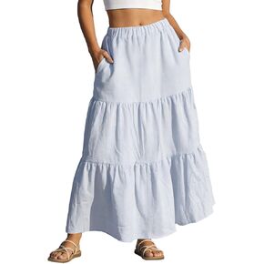 MISSMILLER المرأة بوهو تنانير طويلة العصرية صيف 2026 الربيع فلوي سوينغ ألف خط طبقات تنورة الشاطئ عطلة الملابس فستان in Kuwait