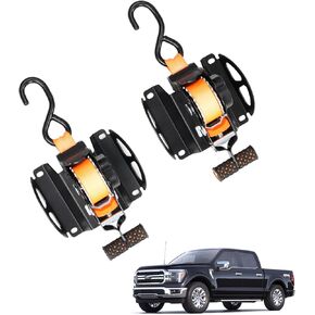 أشرطة سقاطة قابلة للسحب لملحقات Ford F150 2015-2025 2026، قطعتان من أشرطة الربط ذاتية السحب، إطلاق سريع للخدمة الشاقة وخالية من الأدوات بدون تثبيت مثقاب (قوة كسر 1,500 رطل) in Kuwait