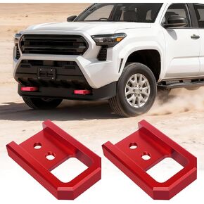 خطافات السحب الأمامية متوافقة مع 4 عداء 2025-2026/تويوتا تاكوما 2024-2026/لاند كروزر 250 2024-2025، ملحقات خطافات السحب تاكوما T6061 ألومنيوم، مسمار مباشر بوزن 6000 رطل، قطعتان باللون الأحمر in Kuwait