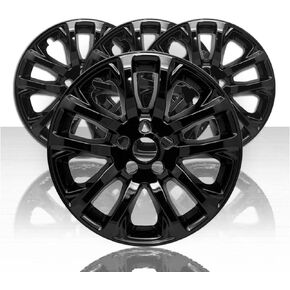 مجموعة من 4 أغطية عجلات مقاس 17 بوصة و5 Dbl Spk لسيارة جيب شيروكي لاتيتيود 2019-2022 - أسود لامع in Kuwait