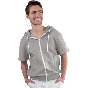 Terry Cloth Zip Hoodie for Men – Short Sleeve 100% Cotton Beach & Resort Cover-Up in Saudi Arabia