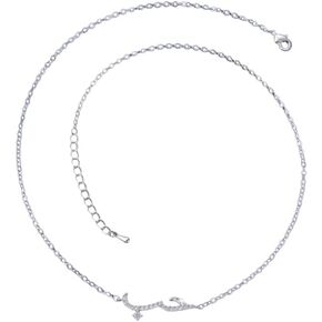 Spevert Necklace for Women,14k Silver Plated Arabic Letter Love Pendant Necklace 16-18 Inch Jewelry for Women in Kuwait