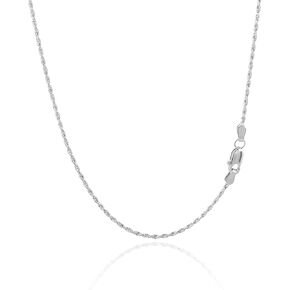 925 Sterling Silver Rope Chain Necklace for Women, 1.2mm Minimalist Silver Chains Necklaces Lobster Clasp Hypoallergenic Delicate Jewelry Gifts 16/18/20/22/24 Inch in Saudi Arabia