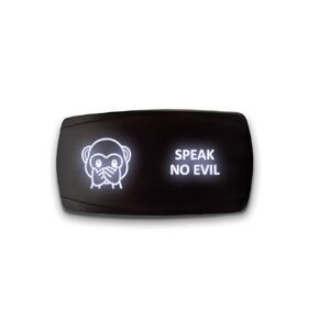 وضع المستنقع - أزرق - مفتاح الروك LED الأفقي 5-PIN STARK المحفور بالليزر المزدوج - 20A 12V ON / OFF in Kuwait