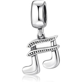 925 Sterling Silver Music Note Charm cello Guitar Charm Violin Charm Piano Charm Microphone Charm Family Art Charm for Pandora Charm Bracelet in Saudi Arabia