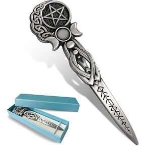 فتاحة حروف معدنية، فتاحة مظاريف كلاسيكية من Triplemoon، قاطع حروف فاخر مقاس 6.1 بوصة للنساء، أداة فتح البريد لمذبح المكتب المنزلي (فضي) in Kuwait