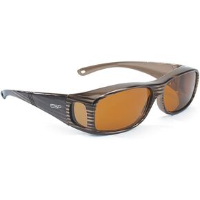 ESP Eyewear Over The Glasses Polarized Collection (Fitover) - Bronze Frame (Brown Melanin Polarized Lenses) (S/M) in Saudi Arabia