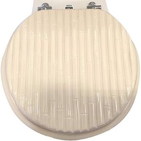 مقعد مرحاض دائري من الخيزران من الخشب المصبوب باللون الأسود من دانييل باث آند بايوند in Kuwait