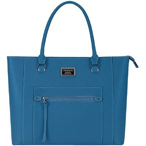 MOSISO Laptop Tote Bag for Women, 15.6 inch Laptop Bag for Work Teacher Business Office Travel Briefcase Handbag with Large Capacity Shockproof Compartment & Zipper Pocket, Lake Blue in Saudi Arabia