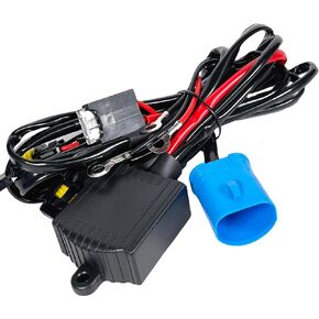 H4 Relay Harness for Bi-Xenon HID Headlight Controller, Upgraded 35W 55W 9003 Hi/Lo High Low Beam Battery Wiring Kit with Waterproof Design and Safety Fuse in Kuwait