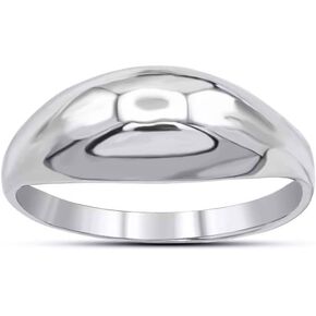 Modern Contemporary Ring .925 Sterling Silver Glamorous Domed Band Style Statement Ring in Saudi Arabia