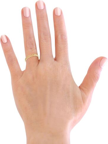 Savlano 925 Sterling Silver Bezel Hearts Stackable Ring Band 18K Gold Plated Ring for Women - Made in Italy Comes Gift Box in Saudi Arabia