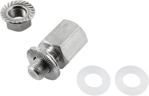 TAODAN Bicycle Hub Connector Adapter Bicycle Trailer Hitch Extension Bolt 3/8 inch x 26 Threads 304 Stainless Steel For 9.3 to 9.5mm Solid Axle Diameter in Saudi Arabia