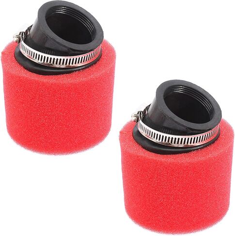 2Pcs 38mm 39mm 40mm 1.5inch Red Angled Double Foam Pod Performance Filter for 50cc 90cc 110cc 125cc 150cc GY6 ATV Scooter Quad Go Kart Moped Pit Dirt Bike Kawasaki Yamaha in Saudi Arabia