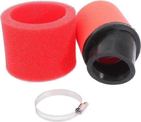 2Pcs 38mm 39mm 40mm 1.5inch Red Angled Double Foam Pod Performance Filter for 50cc 90cc 110cc 125cc 150cc GY6 ATV Scooter Quad Go Kart Moped Pit Dirt Bike Kawasaki Yamaha in Saudi Arabia