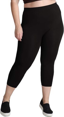 NIKIBIKI Women Seamless Basic Capri Legging Tights, Made in U.S.A, Plus Size in Saudi Arabia