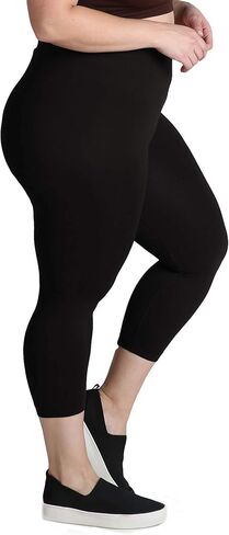 NIKIBIKI Women Seamless Basic Capri Legging Tights, Made in U.S.A, Plus Size in Saudi Arabia