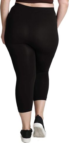 NIKIBIKI Women Seamless Basic Capri Legging Tights, Made in U.S.A, Plus Size in Saudi Arabia