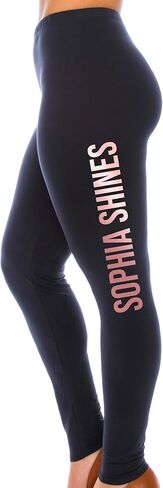 Custom Leggings for Women – Plus Size – Personalized Side Text Yoga Pants – Custom Name Gift Idea in Saudi Arabia