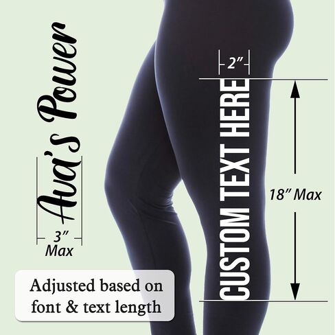 Custom Leggings for Women – Plus Size – Personalized Side Text Yoga Pants – Custom Name Gift Idea in Saudi Arabia