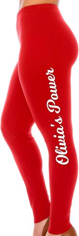 Custom Leggings for Women – Plus Size – Personalized Side Text Yoga Pants – Custom Name Gift Idea in Saudi Arabia