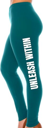 Custom Leggings for Women – Plus Size – Personalized Side Text Yoga Pants – Custom Name Gift Idea in Saudi Arabia