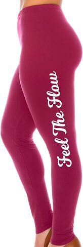 Custom Leggings for Women – Plus Size – Personalized Side Text Yoga Pants – Custom Name Gift Idea in Saudi Arabia