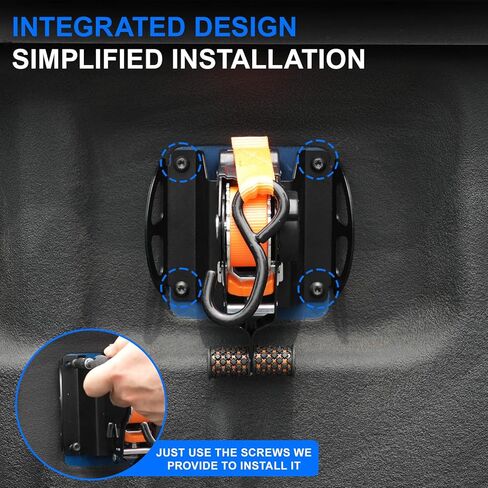 Retractable Ratchet Straps for 2015-2025 2026 Ford F150 Accessories, 2PCS Self Retractable Tie Down Straps, Heavy Duty Quick Release and Tool-Free No Drill Install (1,500lb Break Strength) in Saudi Arabia